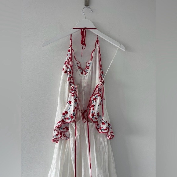 FREE PEOPLE NWT Valenciana White Midi Dress S - Picture 6 of 8